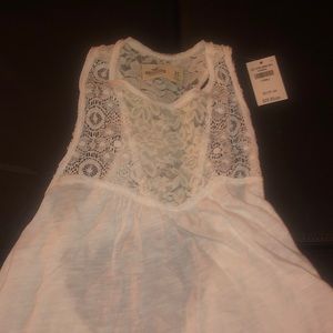 white/cream lace tank top